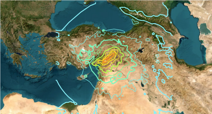 map of earthquake impacts