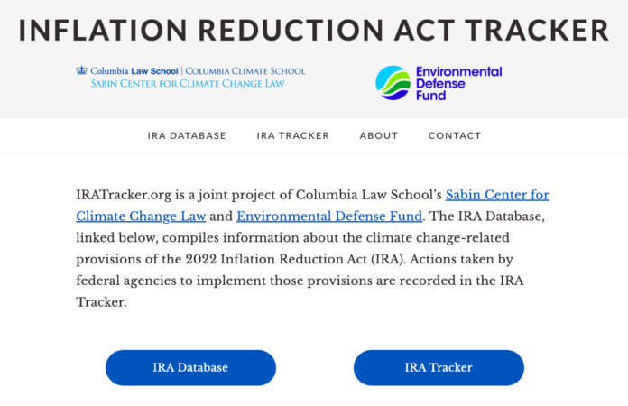 New Website Tracks Inflation Reduction Act’s Climate Provisions