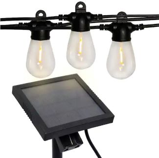 Solar-Powered Edison bulb LED string lights 