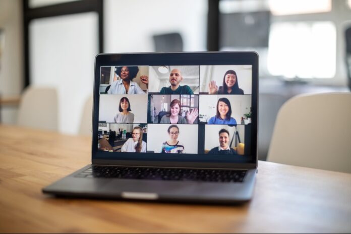 Glasses Bust Manager Scrolling on Instagram During Meeting