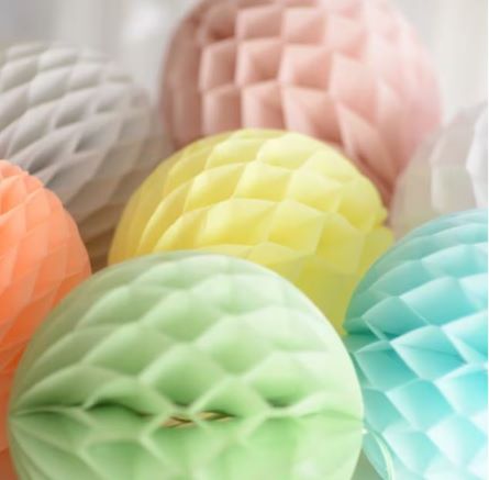 Reusable paper honeycomb balls