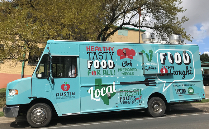 Austin Independent School District food truck in Austin, Texas