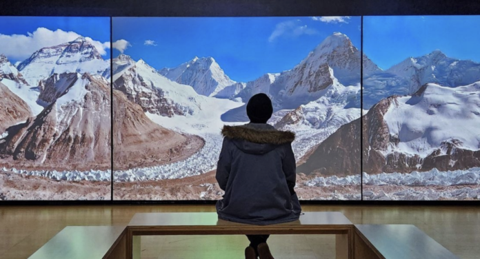 Installation view of David Breashears