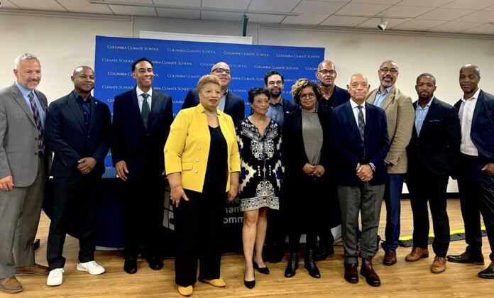 Photo of line of panelists standing together.