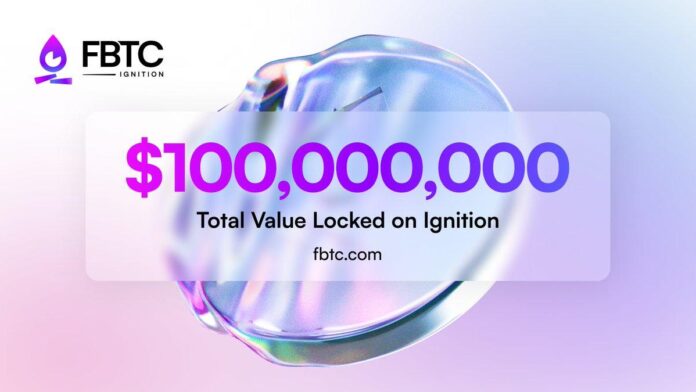 Omnichain BTC Asset FBTC Crosses $100M in TVL, Ignition Unveils “Sparkle” Campaign