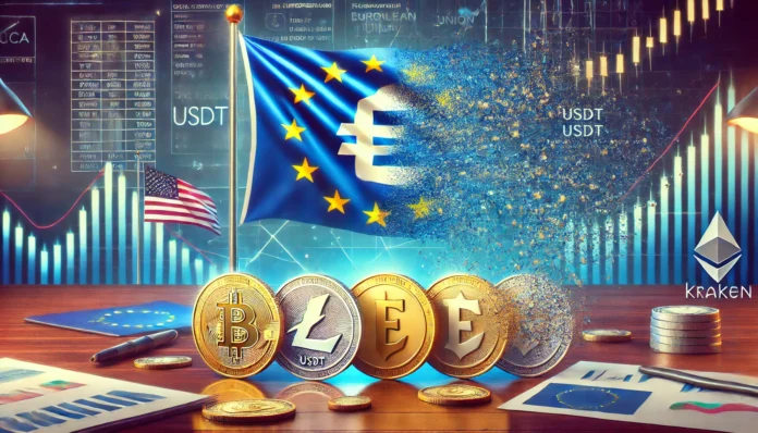 Kraken to Delist Tether USDT, Four Stablecoins Amid EU MiCA Rules