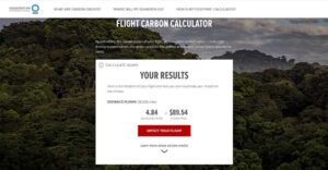 Conservation International's Flight Carbon Calculator