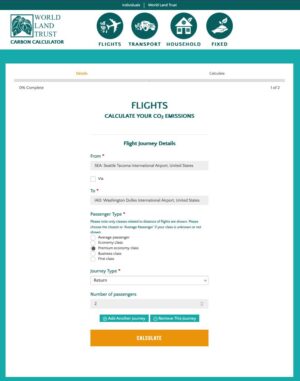 World Land Trust Carbon Calculator